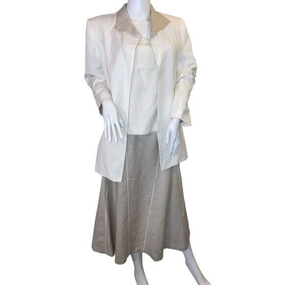 3 pieces, Linen Blend Suit, Harve Bernard Beautiful! NWT, Size 12/14 - Picture 1 of 9